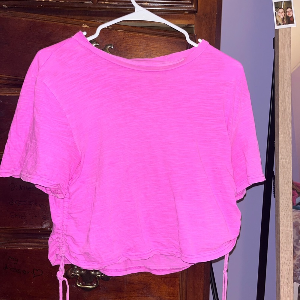 Neon purple crop top!